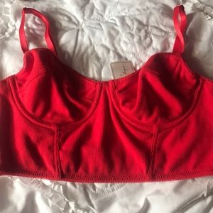 Red Lingerie Corset Bralette